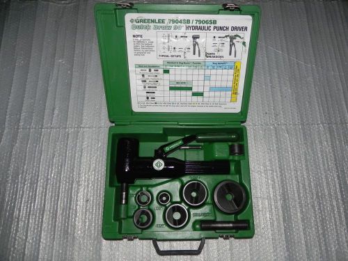 Greenlee 7906SB Quick Draw 90 Hydraulic Punch complete Kit 1/2&#034; - 2&#034; w case,767