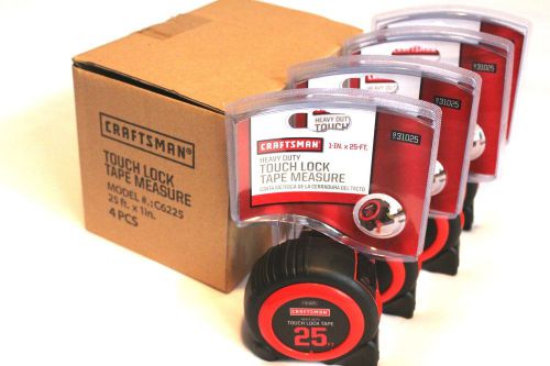 **PACK OF 4** CRAFTSMAN WHOLESALE TOUCH LOCK TAPE MEASURE 9-31025