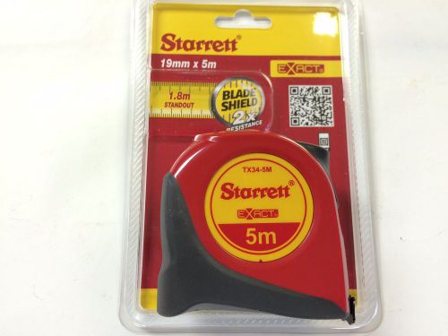 Starrett ktx34-5-n  19mm x 5m exact tape measure, metric graduations, new for sale
