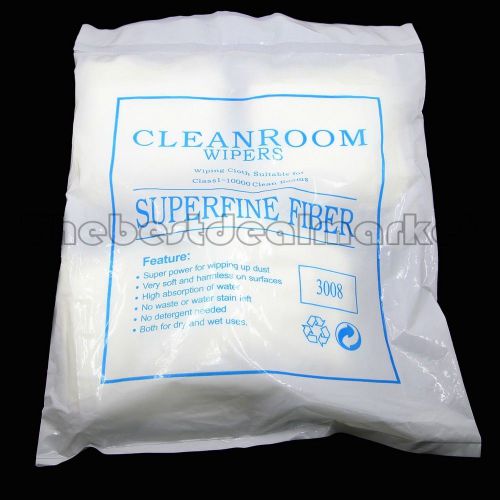 100pc Clean Room Wipers Wiping Cloth Superfine Fiber Class 1-10000 Lint Free USA