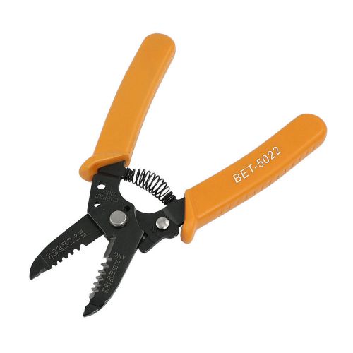 Orange rubber coated handle 24-14 awg copper wire stripper cutter 6.6 inch for sale