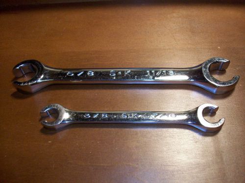 S&amp;K Tools F2022 &amp;1214 Flare Nut Line Wrenches 3/8, 7/16, 5/8, 11/16