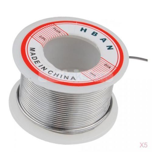 5xspool solder tin lead wire rosin core soldering welding diameter1mm 35ft cable for sale