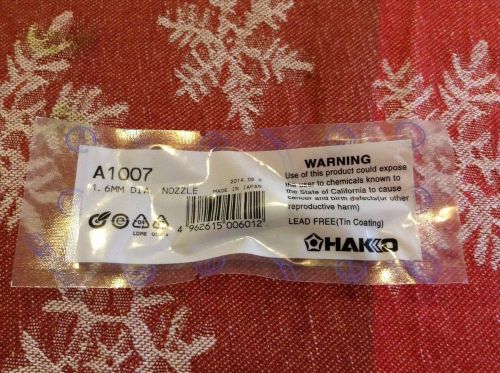 New hakko a1007 1.6mm desoldering nozzle for 802 808 809 807 817 new for sale