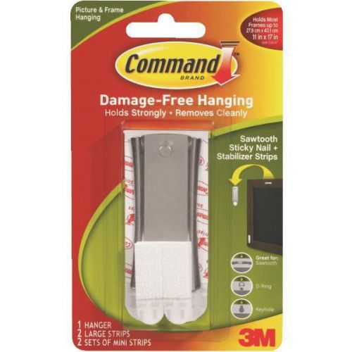 3M 17047 Sawtooth Adhesive Picture Hanger-COMMAND SAWTOOTH HANGER