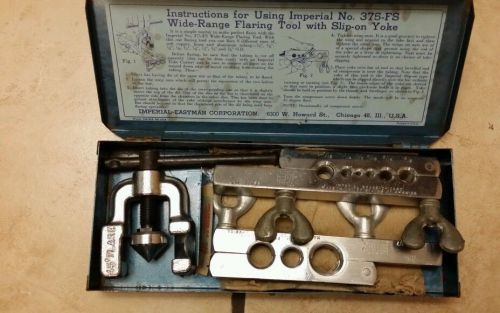 Imperial tubing tool kit vintage no# 375-fs wide range flaring with slip-on yoke for sale