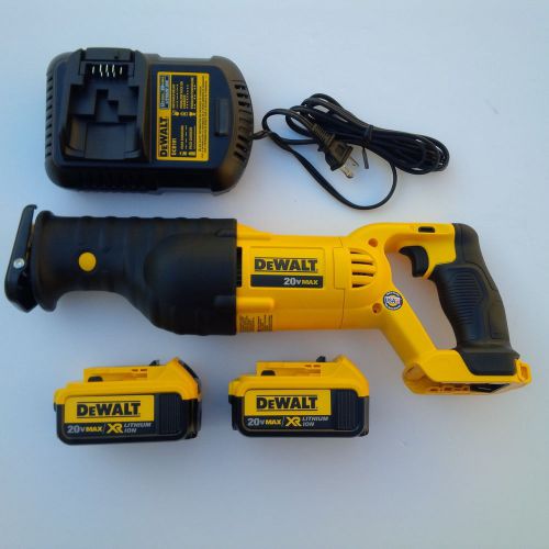 Dewalt dcs380 20v reciprocating saw, 2 dcb204 4.0 ah batteries, charger 20 volt for sale