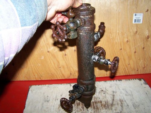 Old steam engine boiler water column sight gauge hit miss gas magneto oiler nice for sale