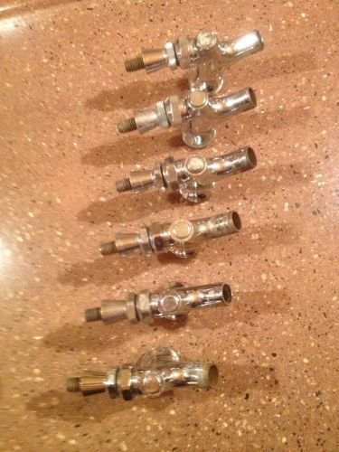 6 Used  Beer Faucets For Tower Or Kegerator Shank