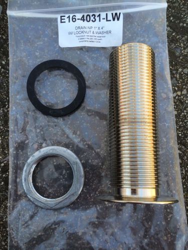 Component hardware e16-4031-lw drain 1&#034; nps 2&#034; flange 4&#034;long nickel plated brass for sale