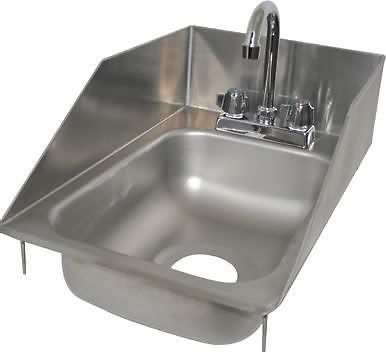 DROP IN SINK With Side Splashes and Faucet NEW