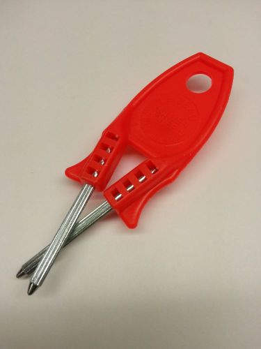 Hunter Honer, Scissors and Bread knife Sharpner,  RED Color - Made In USA