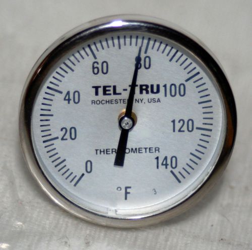 0-140°f ssthermometer 1/8&#034; npt 2.5&#034; stem tel-tru gt200 new for sale