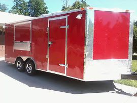 New ta2 8.5x16 bbq enclosed food vending concession trailer for sale