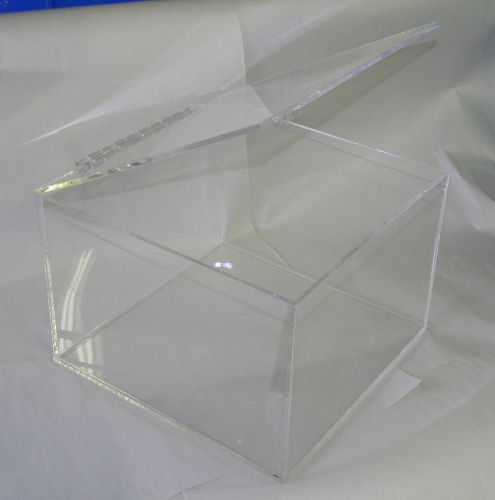 Custom Acrylic Lucite Display Plexiglass 8&#034; x 12&#034; x 12&#034; Display Box 1/4&#034; Thick