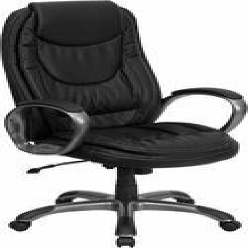 Flash Furniture CH-CX0068H04-GG High Back Black Leather Executive Swivel Office