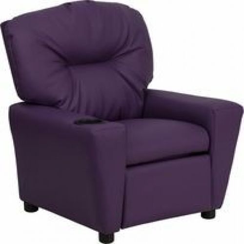 Flash furniture bt-7950-kid-pur-gg contemporary purple vinyl kids recliner with for sale