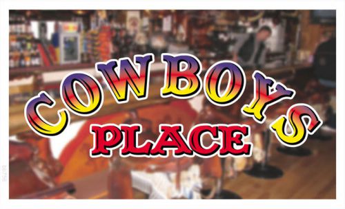 Bb756 cowboys place bar banner shop sign for sale