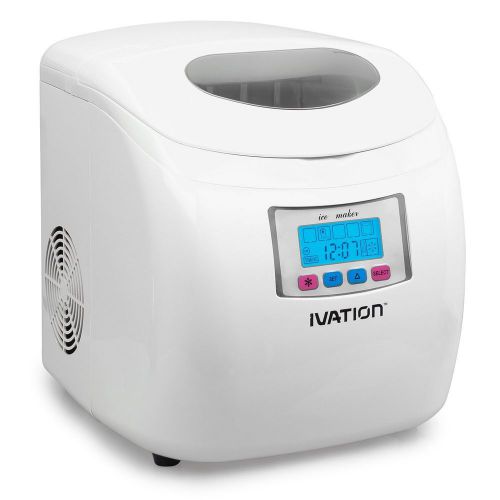 Ice maker w/ lcd display time compact counter portable freeze water tank ivation for sale