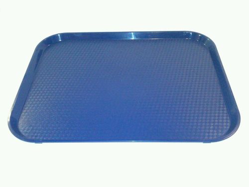 6- BARELY USED Cambro 1418FF 14&#034; x 18&#034; BLUE Fast Food Trays Restaurant Cafeteria