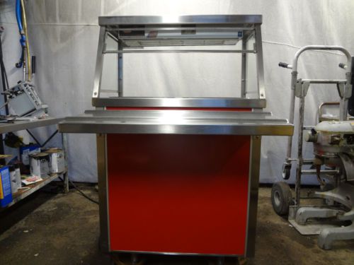 Randell 2 well steam table with heat lamp, lights, tray shelves excellent #234 for sale
