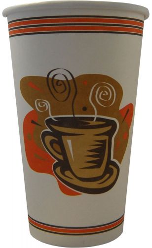 200 Disposable paper Hot Drinks cups Tea &amp; Coffee &amp; Espresso 16oz w/ dome lids