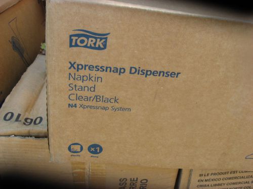 NEW Tork Xpressnap Dispenser Napkin Stand Black/Clear Plastic 32XPS