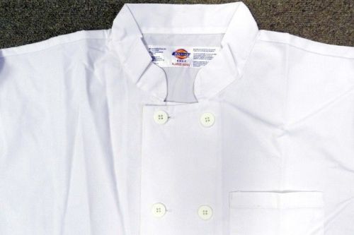 Dickies Chef Coat Jacket CW070315A Button Front White Uniform S/S XL New