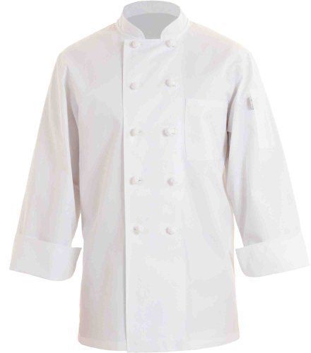 Chef works cbcc-wht colmar 100 percent cotton basic chef coat  white  size 2xl for sale