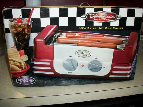 NEW Nostalgia Electrics Retro Series 1950s Style Hot Dog Roller ROCKS &amp; ROLLS
