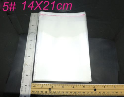 50PCS 14*21cm HOT OPP Clear Pack bags Poly Unsealed Self Adhesive bags Plastic