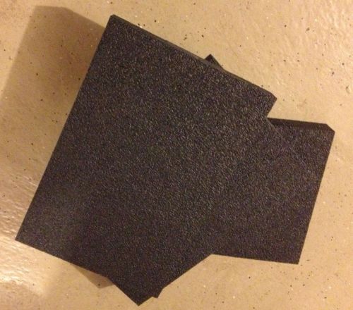 5 Pads- 19-1/4&#034; x 12-3/4&#034; x 2&#034;- Foam Polyethylene Sheets (Black) Density 2.2 PCF