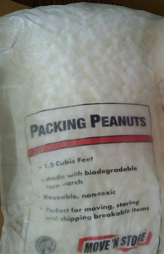 Packing Peanuts Biodegradable 1.5 cu. ft. Bag  Shipping Supply