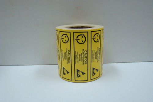 500 static warning labels 2.5x1 caution electrostatic sensitive devices roll for sale