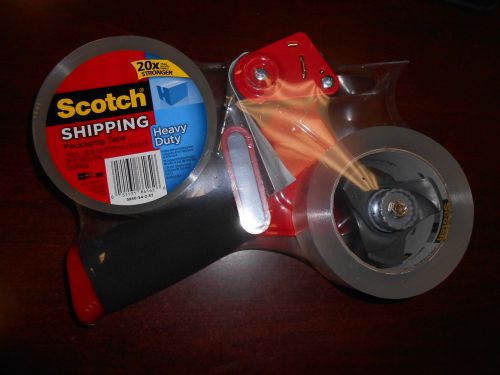 3m scotch heavy duty shipping packing tape gun pistol dispenser packaging +2roll for sale
