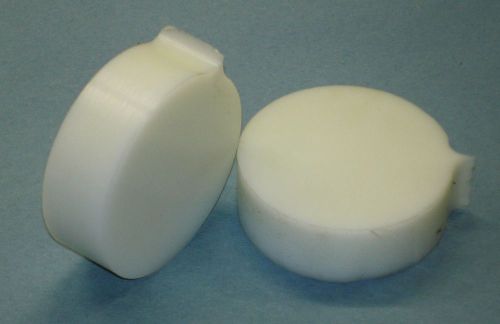 Premachined HDPE Blanks 2 Pieces 2-7/8&#034; dia. ( 2.875&#034; + ) white plastic.
