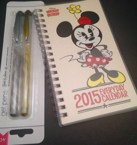 Minnie Mouse Planner, Includes Gel Pens, Free Shipping