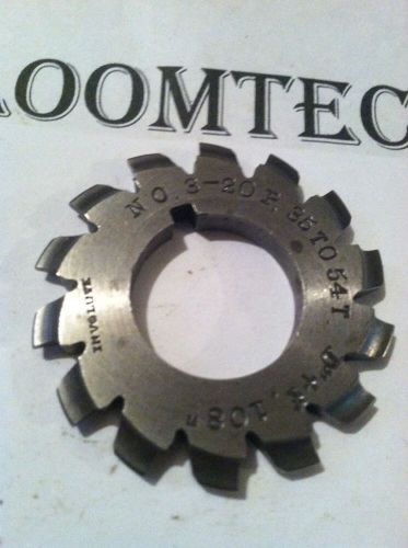 USED INVOLUTE GEAR CUTTER #3 20 35-54T 7/8&#034;bore Brown And Sharpe