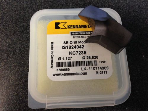 Brand new kennametal se drill modular 1.127mm kc7235 is1824042 insert new for sale