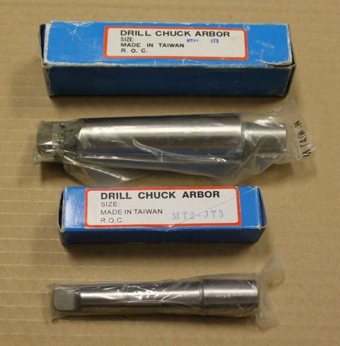 One mt2/jt3 &amp; one mt4/jt3 drill chuck arbor for sale