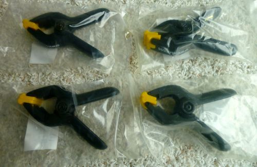 4 WESTWARD 3KB95 Spring Clamp, 1 In, No-Slip, Strong Black Qty  x4 Clamps 1&#034;