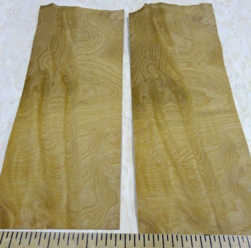 White Ash Burl wood veneer sample pack = 2 pieces 3.5&#034; x 5&#034; - 9.5&#034; (&#034;A&#034; quality)