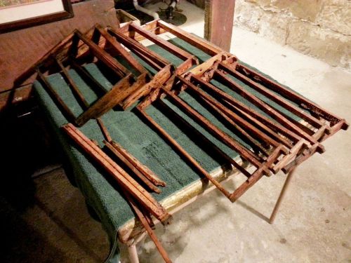 13 Antique Vintage HONEY BEE HIVE Foundation Frames Shallow &amp; Deep Super -Apiary