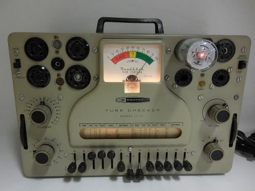 EXCELLENT HEATHKIT IT-17 VACUUM TUBE TESTER  - TESTS FROM EARLY TO MODERN TUBES