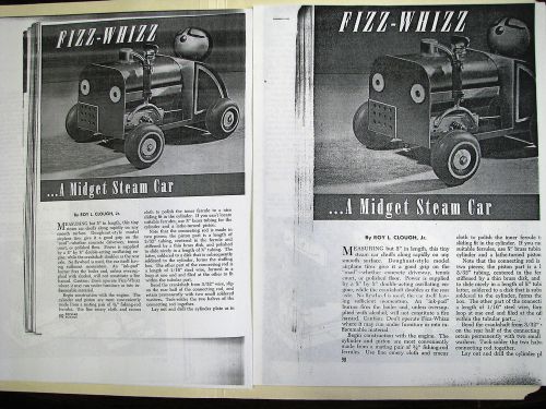 Fizz-Whizz Midget Steam Car Hit and Miss Plans