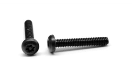 #8-32x3/8 security screw torx / pin button hd t-15 unc black, pk 25 for sale