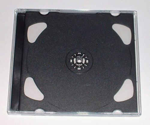 1 Standard DOUBLE Black Jewel Cases FOR Games Disc DVD CD Blank Case