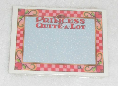 New! vintage 1995 mary engelbreit post-it notes pad &#034;princess of quite a lot&#034; for sale