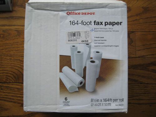 Office Depot 8 1/2&#034; x 164&#039; Fax Paper - 5 Rolls - High Sensitivity - 366-971