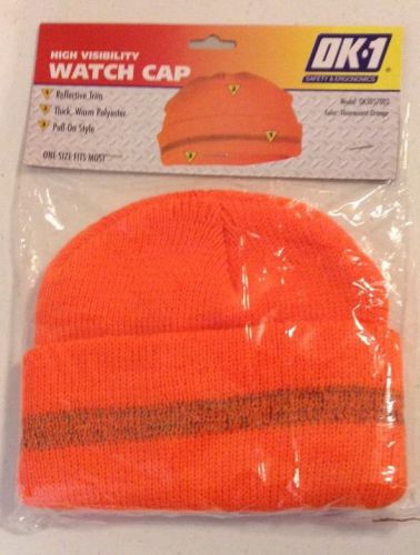 OK-1 High Visibility Watch Cap New Fluorescent Orange One Size Fits Most B92A